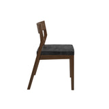 272031600834 : Dining Chair Dining Chair Frame (2 Pack), Walnut with Onyx Cushion