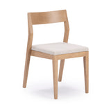 272031601005 : Dining Chair Dining Chair Frame (2 Pack), Blonde with Cream Cushion