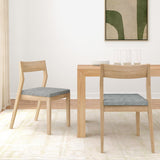 272031601018 : Dining Chair Dining Chair Frame (2 Pack), Blonde with Slate Cushion
