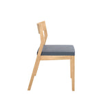 272031601018 : Dining Chair Dining Chair Frame (2 Pack), Blonde with Slate Cushion
