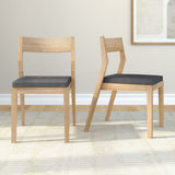 272031601021 : Dining Chair Dining Chair Frame (2 Pack), Blonde with Graphite Cushion