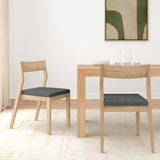 272031601021 : Dining Chair Dining Chair Frame (2 Pack), Blonde with Graphite Cushion