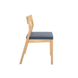 272031601021 : Dining Chair Dining Chair Frame (2 Pack), Blonde with Graphite Cushion