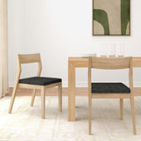 272031601034 : Dining Chair Dining Chair Frame (2 Pack), Blonde with Onyx Cushion