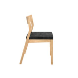 272031601034 : Dining Chair Dining Chair Frame (2 Pack), Blonde with Onyx Cushion