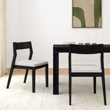 272031617005 : Dining Chair Dining Chair Frame (2 Pack), Black with Cream Cushion