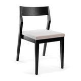 272031617005 : Dining Chair Dining Chair Frame (2 Pack), Black with Cream Cushion