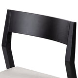 272031617005 : Dining Chair Dining Chair Frame (2 Pack), Black with Cream Cushion