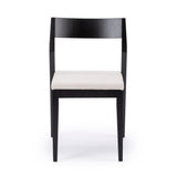 272031617005 : Dining Chair Dining Chair Frame (2 Pack), Black with Cream Cushion