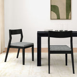 272031617018 : Dining Chair Dining Chair Frame (2 Pack), Black with Slate Cushion