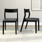 272031617021 : Dining Chair Dining Chair Frame (2 Pack), Black with Graphite Cushion