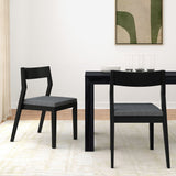 272031617021 : Dining Chair Dining Chair Frame (2 Pack), Black with Graphite Cushion