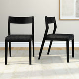 272031617034 : Dining Chair Dining Chair Frame (2 Pack), Black with Onyx Cushion