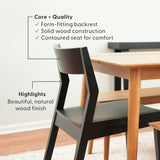 2720320000-170 : Dining Chair Modern Dining Chair (2 pack), Black