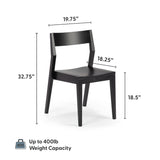 2720320000-170 : Dining Chair Modern Dining Chair (2 pack), Black