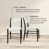 2720333000-410 : Dining Chair Brio Dining Chair- 2 Pack, Black/Ivory