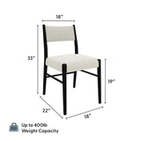 2720333000-410 : Dining Chair Brio Dining Chair- 2 Pack, Black/Ivory