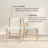 2720333000-414 : Dining Chair Brio Dining Chair- 2 Pack, Blonde/Ivory