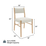 2720333000-414 : Dining Chair Brio Dining Chair- 2 Pack, Blonde/Ivory