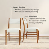 2720333000-417 : Dining Chair Brio Dining Chair- 2 Pack, Pecan/Ivory