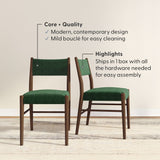 2720333000-428 : Dining Chair Brio Dining Chair- 2 Pack, Walnut/Evergreen