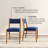 2720333000-437 : Dining Chair Brio Dining Chair- 2 Pack, Pecan/Marine