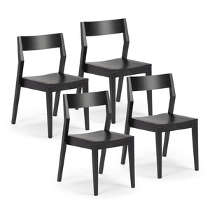 2740320000-170 : Dining Chair Modern Dining Chair 4-Pack, Black