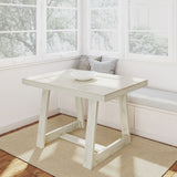 2800300000-153 : Dining Table Classic Solid Wood Dining Table - 1220mm/48in, White Sand Wirebrush