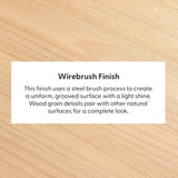 2800301000-150 : Dining Table Classic Rectangular Dining Room Table (72in / 1830mm), Blonde Wirebrush