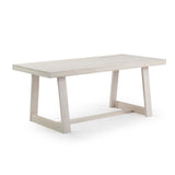 2800301000-153 : Dining Table Classic Rectangular Dining Room Table (72in / 1830mm), White Sand Wirebrush