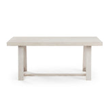 2800301000-153 : Dining Table Classic Rectangular Dining Room Table (72in / 1830mm), White Sand Wirebrush