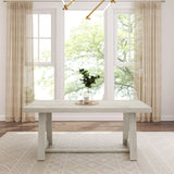 2800301000-153 : Dining Table Classic Rectangular Dining Room Table (72in / 1830mm), White Sand Wirebrush