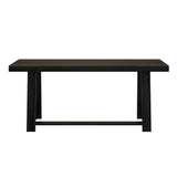 2800301000-190 : Dining Table Classic Rectangular Dining Room Table (72in / 1830mm), Black Wirebrush