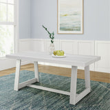 2800301000-192 : Dining Table Classic Rectangular Dining Room Table (72in / 1830mm), White Wirebrush