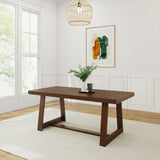 2800301000-198 : Dining Table Classic Rectangular Dining Room Table (72in / 1830mm), Walnut Wirebrush