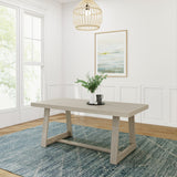 2800301000-199 : Dining Table Classic Rectangular Dining Room Table (72in / 1830mm), Seashell Wirebrush