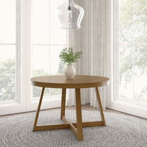 2800306000-150 : Dining Table Classic Round Dining Table (47in / 1194mm), Blonde Wirebrush