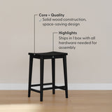 2800327000-170 : Counter Chair Smythe Stool Counter Height (24in), Black