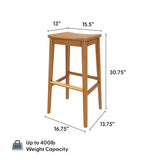2800328000-007 : Bar Chair Smythe Stool Bar Height (30in), Pecan