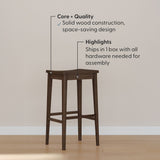 2800328000-008 : Bar Chair Smythe Stool Bar Height (30in), Walnut