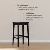 2800328000-170 : Bar Chair Smythe Stool Bar Height (30in), Black
