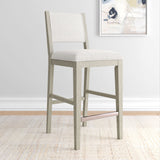 2800335000-412 : Bar Chair Sereno Stool Bar Height (30in), Antique White/Ivory Cushion