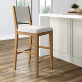 2800335000-417 : Bar Chair Sereno Stool Bar Height (30in), Pecan/Ivory Cushion