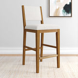 2800335000-417 : Bar Chair Sereno Stool Bar Height (30in), Pecan/Ivory Cushion