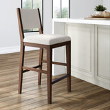 2800335000-418 : Bar Chair Sereno Stool Bar Height (30in), Walnut/Ivory Cushion