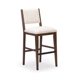 2800335000-418 : Bar Chair Sereno Stool Bar Height (30in), Walnut/Ivory Cushion