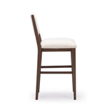 2800335000-418 : Bar Chair Sereno Stool Bar Height (30in), Walnut/Ivory Cushion