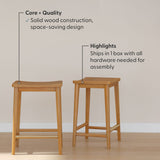 2820327000-007 : Counter Chair Smythe Stool Counter Height, (24in) - 2 pack, Pecan