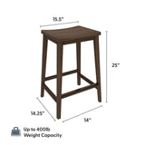 2820327000-008 : Counter Chair Smythe Stool Counter Height, (24in) - 2 pack, Walnut