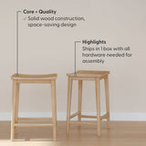 2820327000-010 : Counter Chair Smythe Stool Counter Height, (24in) - 2 pack, Blonde